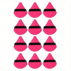 12-Piece Triangle Makeup Puff for Loose Powder and Foundation