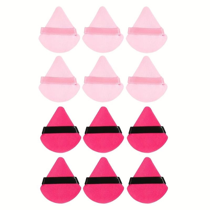 12-Piece Triangle Makeup Puff for Loose Powder and Foundation