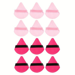 12-Piece Triangle Makeup Puff for Loose Powder and Foundation