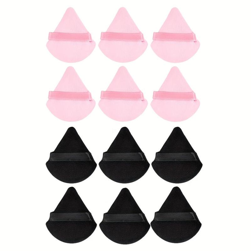 12-Piece Triangle Makeup Puff for Loose Powder and Foundation