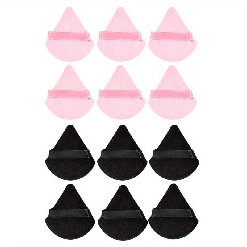 12-Piece Triangle Makeup Puff for Loose Powder and Foundation
