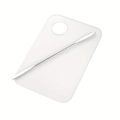 2pcs Makeup Mixing Palette Kit Stainless Steel Metal Mixing Tray with Spatula