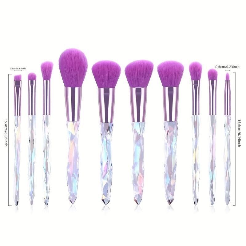 Crystal Acrylic Handle Makeup Brush Set Beauty Tools Eye Makeup Brush