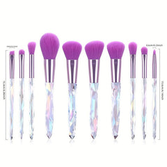 Crystal Acrylic Handle Makeup Brush Set Beauty Tools Eye Makeup Brush