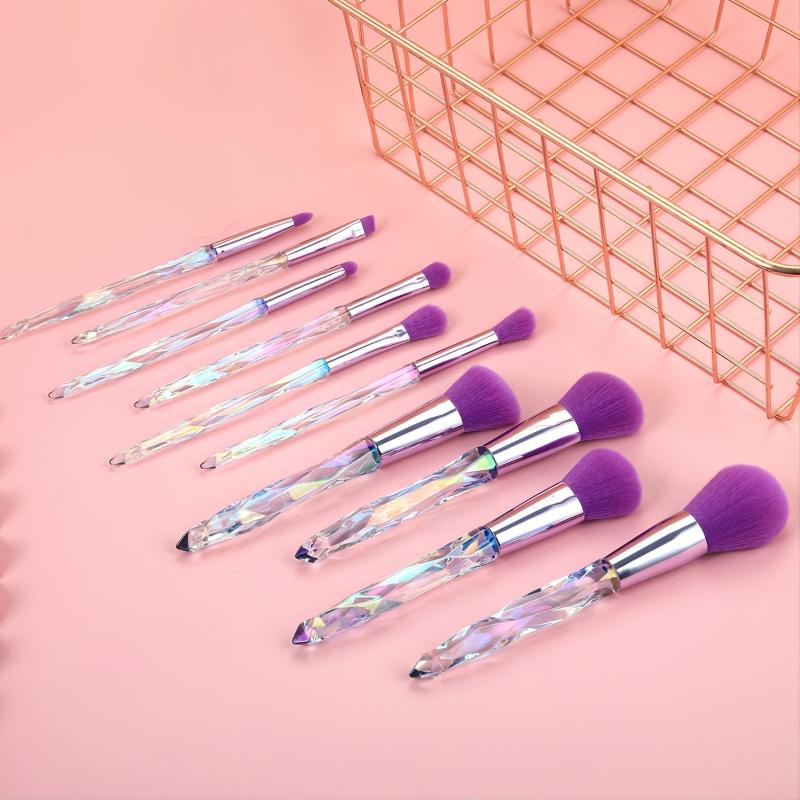 Crystal Acrylic Handle Makeup Brush Set Beauty Tools Eye Makeup Brush