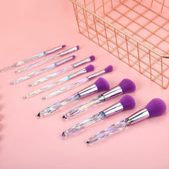 Crystal Acrylic Handle Makeup Brush Set Beauty Tools Eye Makeup Brush