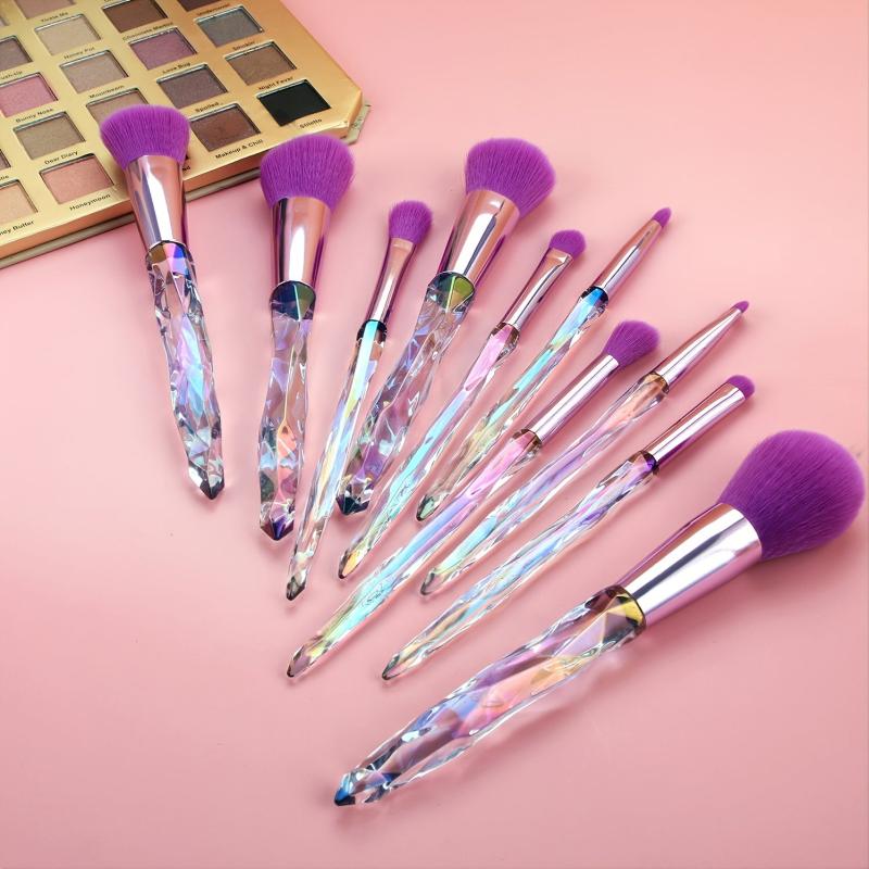 Crystal Acrylic Handle Makeup Brush Set Beauty Tools Eye Makeup Brush