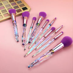 Crystal Acrylic Handle Makeup Brush Set Beauty Tools Eye Makeup Brush
