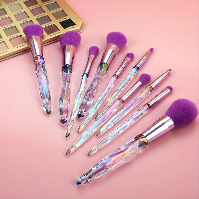 Crystal Acrylic Handle Makeup Brush Set Beauty Tools Eye Makeup Brush