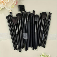 18Pcs Makeup Brushes Set + 2 Loving Heart Powder Puffs + 1 Makeup Sponge