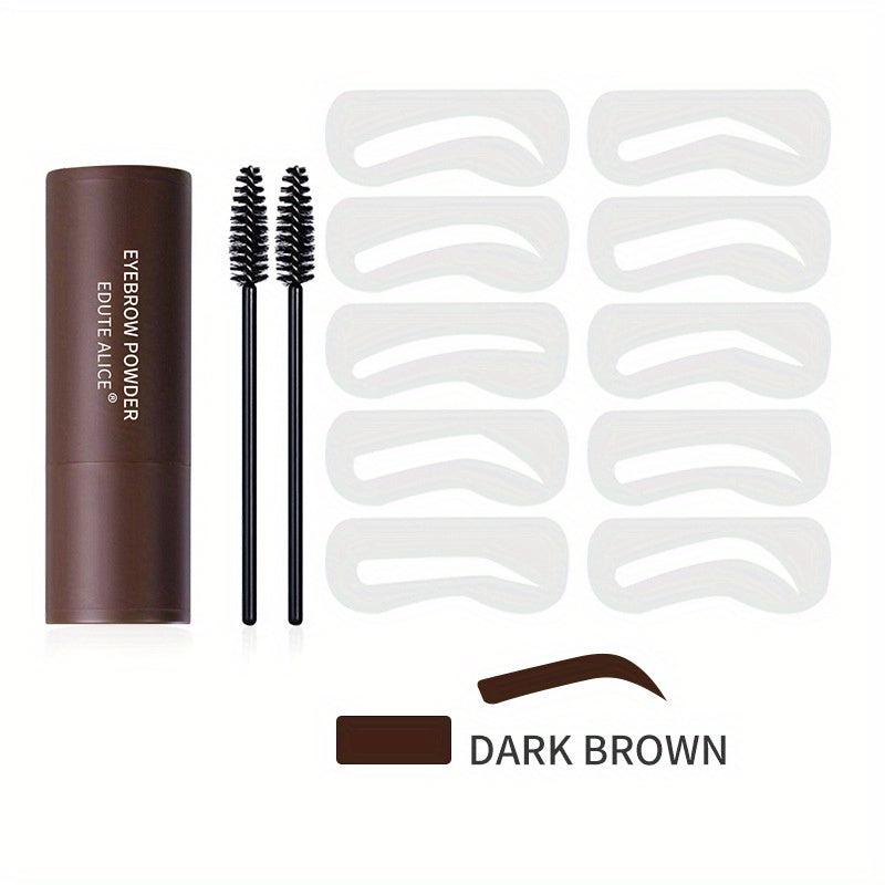 Eyebrow Stamp Stencil Kit Definer Powder with 10 Stencils