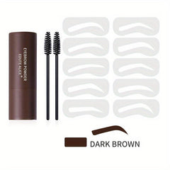 Eyebrow Stamp Stencil Kit Definer Powder with 10 Stencils
