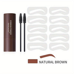 Eyebrow Stamp Stencil Kit Definer Powder with 10 Stencils