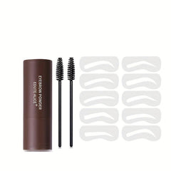 Eyebrow Stamp Stencil Kit Definer Powder with 10 Stencils