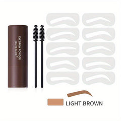 Eyebrow Stamp Stencil Kit Definer Powder with 10 Stencils