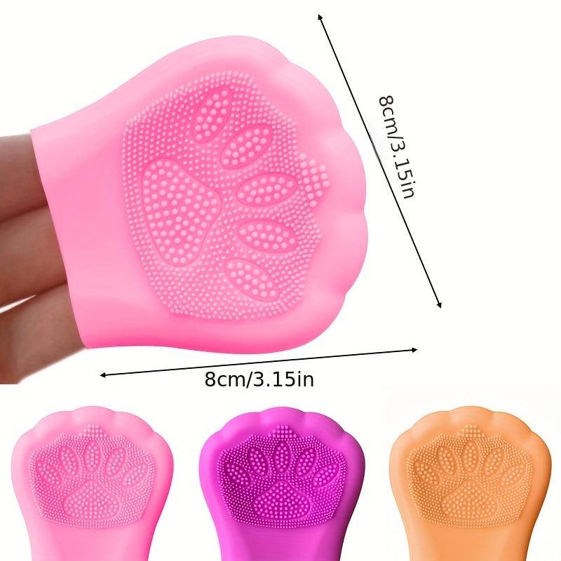 Silicone Facial Scrub Cat Claw Brush Pore Cleaning Massage Exfoliator