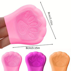 Silicone Facial Scrub Cat Claw Brush Pore Cleaning Massage Exfoliator