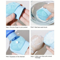 Silicone Facial Scrub Cat Claw Brush Pore Cleaning Massage Exfoliator