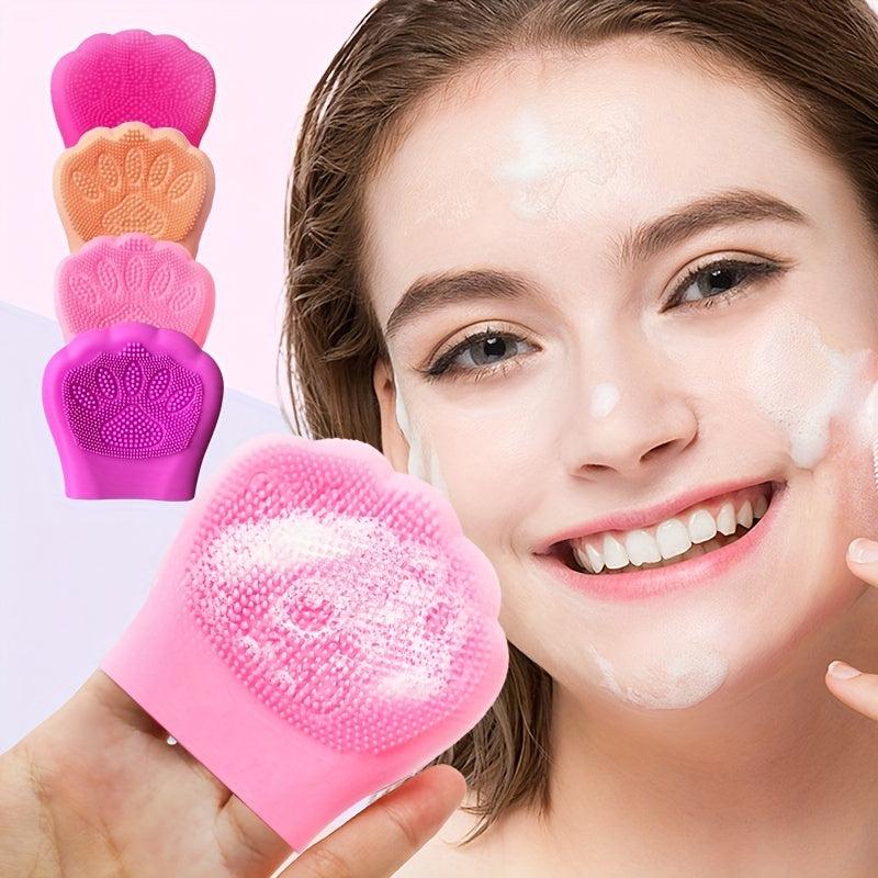 Silicone Facial Scrub Cat Claw Brush Pore Cleaning Massage Exfoliator