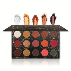 15 Colors Eyeshadow Palette Smokey Makeup Shimmer Matte Glitter Finish