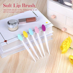 5pcs Silicone Lip Scrub Brush Exfoliating Tool for Fuller Lips