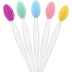 5pcs Silicone Lip Scrub Brush Exfoliating Tool for Fuller Lips
