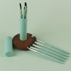 5Pcs Travel Mini Eye Makeup Brush Set in Storage Case