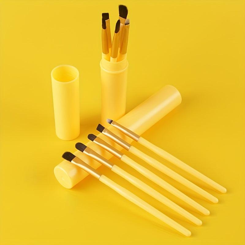 5Pcs Travel Mini Eye Makeup Brush Set in Storage Case