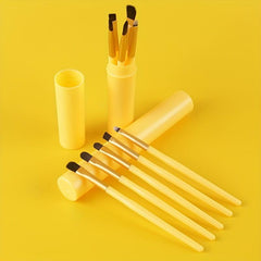 5Pcs Travel Mini Eye Makeup Brush Set in Storage Case