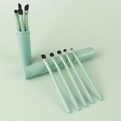 5Pcs Travel Mini Eye Makeup Brush Set in Storage Case