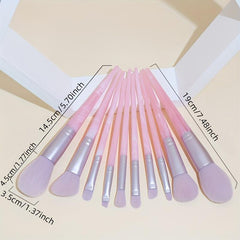10pcs Synthetic Makeup Brush Set for Foundation Eyeshadow Blush