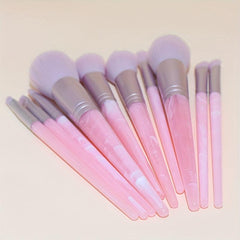 10pcs Synthetic Makeup Brush Set for Foundation Eyeshadow Blush