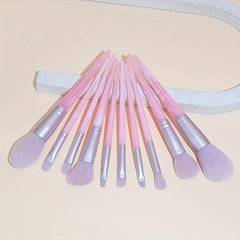 10pcs Synthetic Makeup Brush Set for Foundation Eyeshadow Blush