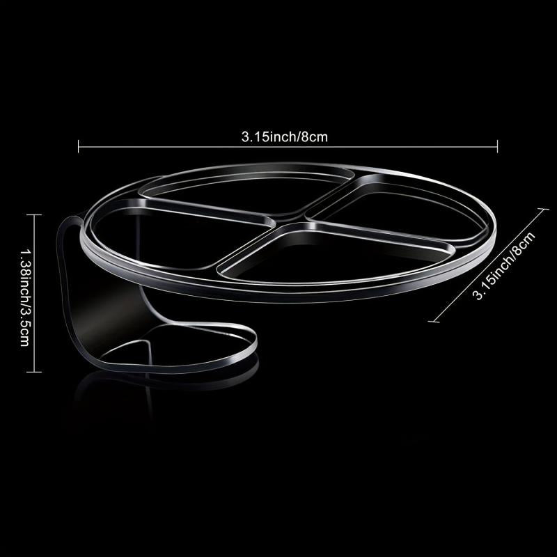 2PCS Hand Makeup Mixing Palette Clear Nail Art Manicure Palette