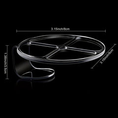 2PCS Hand Makeup Mixing Palette Clear Nail Art Manicure Palette