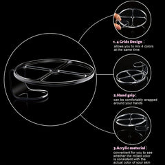 2PCS Hand Makeup Mixing Palette Clear Nail Art Manicure Palette