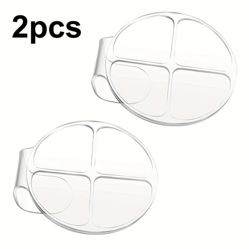 2PCS Hand Makeup Mixing Palette Clear Nail Art Manicure Palette