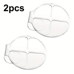 2PCS Hand Makeup Mixing Palette Clear Nail Art Manicure Palette