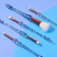 5pcs Transparent Makeup Brushes Tool Set Eyeshadow Eyeliner Powder Brush