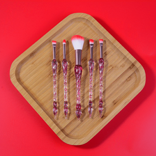 5pcs Transparent Makeup Brushes Tool Set Eyeshadow Eyeliner Powder Brush
