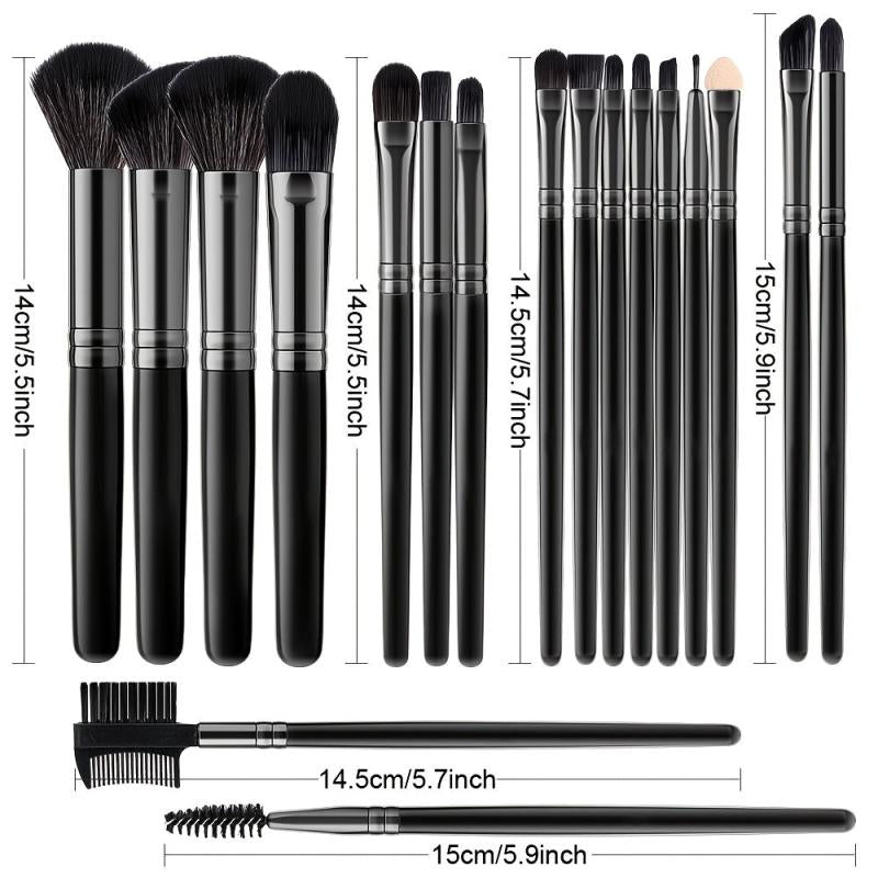 24Pcs Fluffy Makeup Brushes Set w/ Sponge & Puffs