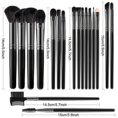 24Pcs Fluffy Makeup Brushes Set w/ Sponge & Puffs