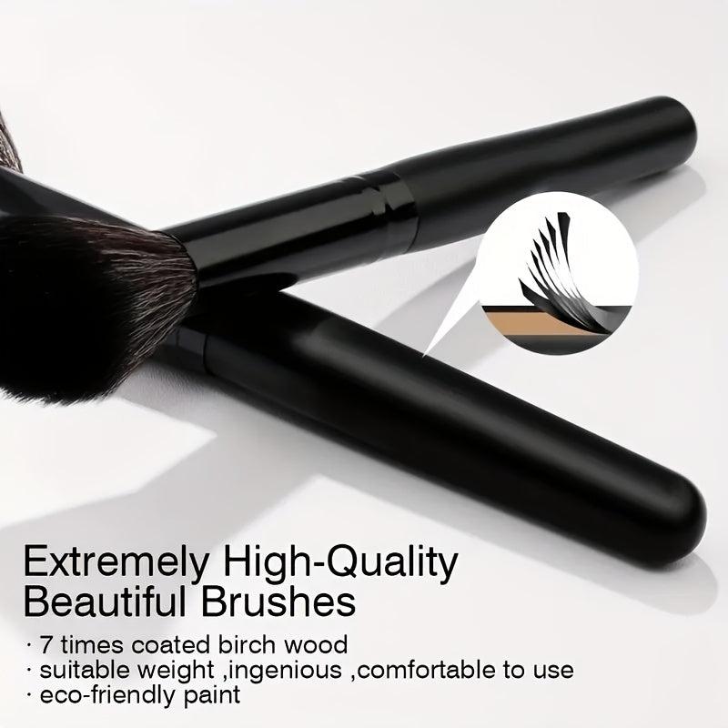 24Pcs Fluffy Makeup Brushes Set w/ Sponge & Puffs