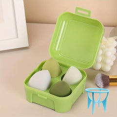 4 pcs Beauty Egg Set with Storage Box Makeup Puff Set