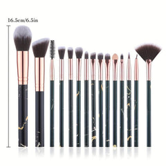 Marble Makeup Brush Set 15pcs 28pcs Soft Bristles with Cleaning Pad and Case