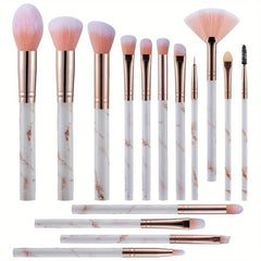 Marble Makeup Brushes Set Beauty Tool Kit Synthetic Face Eye Lip