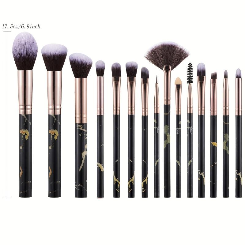 Marble Makeup Brushes Set Beauty Tool Kit Synthetic Face Eye Lip