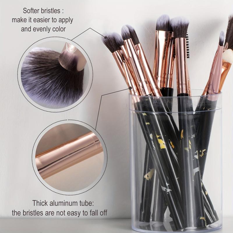 Marble Makeup Brushes Set Beauty Tool Kit Synthetic Face Eye Lip