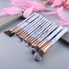Marble Makeup Brushes Set Beauty Tool Kit Synthetic Face Eye Lip