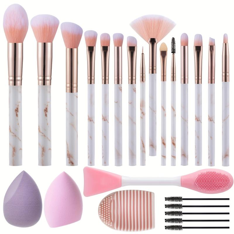 Marble Makeup Brushes Set Beauty Tool Kit Synthetic Face Eye Lip